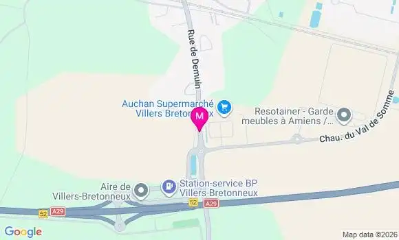 Localisation Auchan - 80800