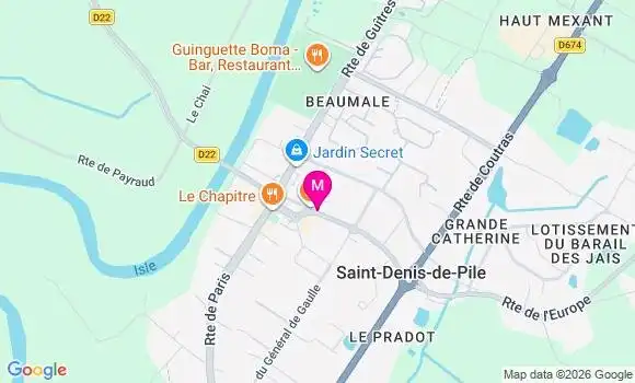 Localisation Saint Denis de Pile Ccas - 33910