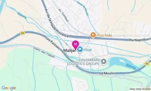 Localisation Malijai Republique - 04350