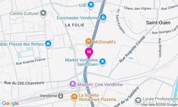 Localisation Carrefour Market - 41100