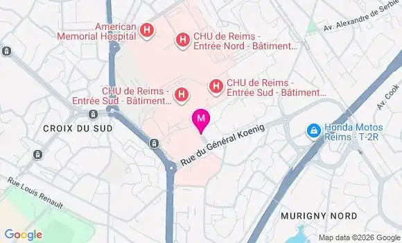 Localisation Relay Lagardere Hôpital Debré - 51100