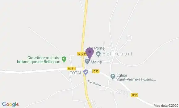 Localisation Bellicourt - 02420