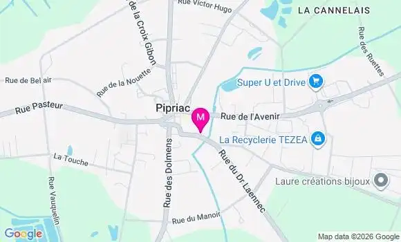 Localisation Pipriac Ilot de la Minoterie - 35550