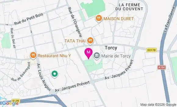 Localisation Torcy Bureau de Poste Itinerant - 77200
