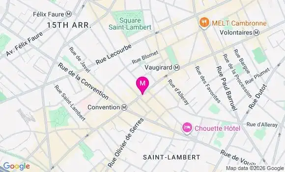 Localisation Carrefour City Vaugirard - 75015