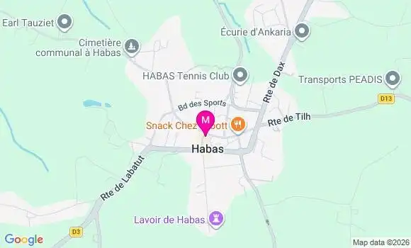 Localisation Habas l