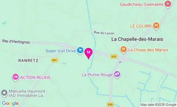 Localisation Super U - 44410