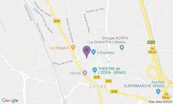 Localisation Senas Bp - 13560