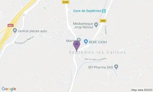 Localisation Septemes les Vallons - 13240