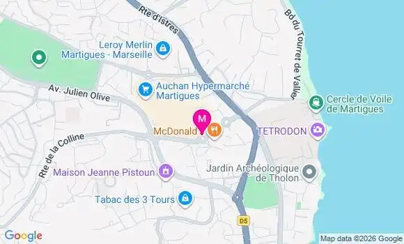 Localisation Auchan Hyper - 13500