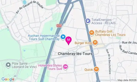 Localisation Auchan Hyper - 37170
