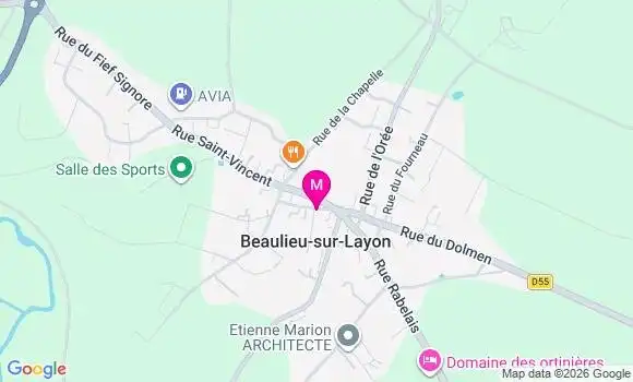 Localisation Beaulieu sur Layon - 49750