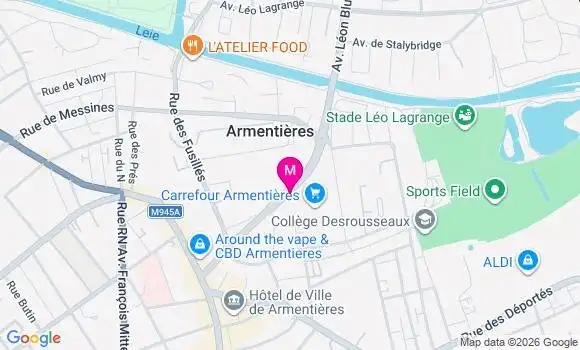 Localisation Carrefour Hyper - 59280