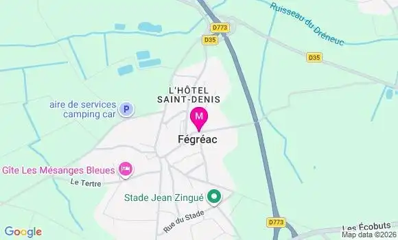 Localisation Fegreac Mairie - 44460