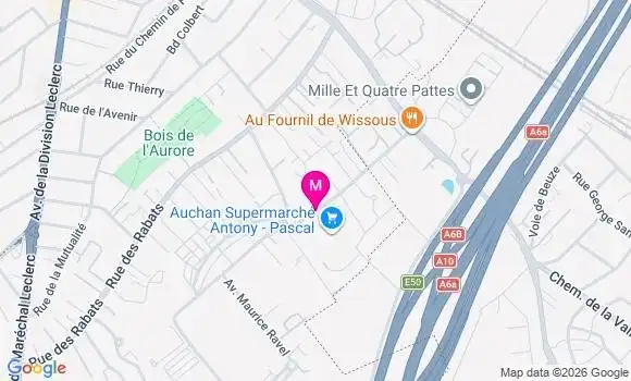 Localisation Auchan Supermarche - 92160