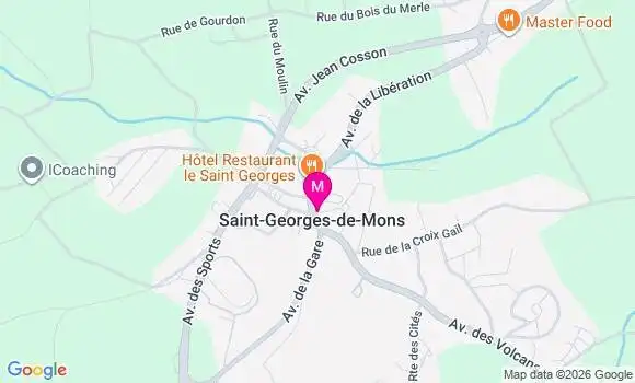 Localisation Saint Georges de Mons Liberation - 63780