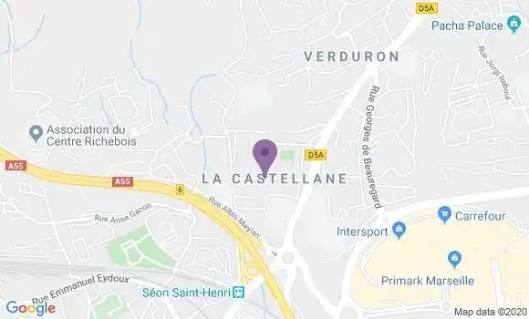 Localisation Marseille la Castellane Bp - 13016