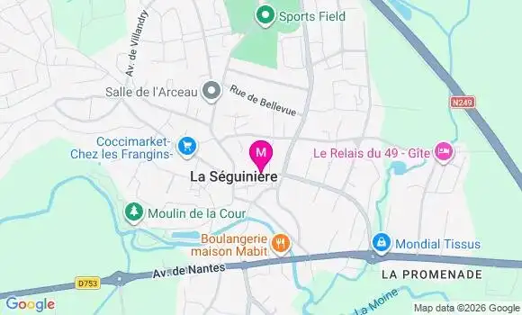Localisation La Seguiniere Chauveau - 49280