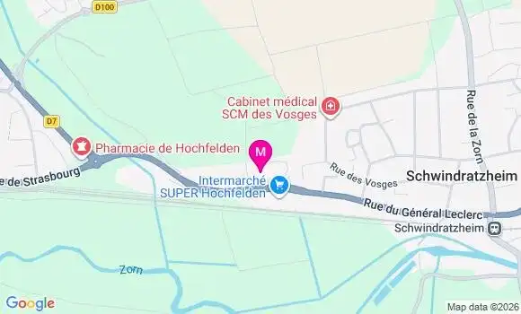 Localisation Hochfelden Strasbourg - 67270
