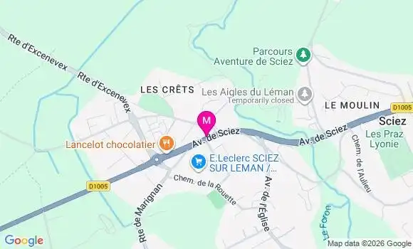 Localisation Sciez - 74140