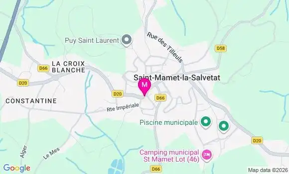 Localisation Saint Mamet la Salvetat - 15220