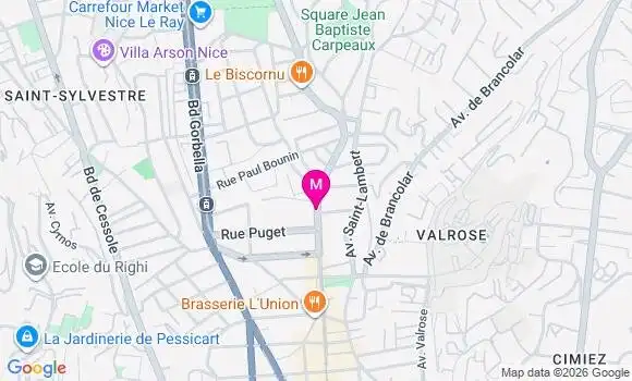 Localisation Carrefour City - 06100