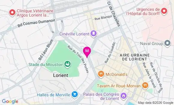 Localisation Le Surcouf - 56100