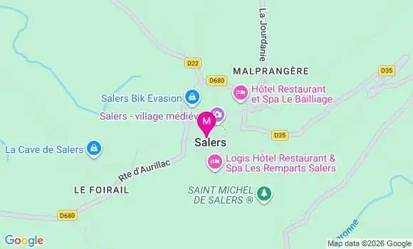 Localisation Salers - 15140