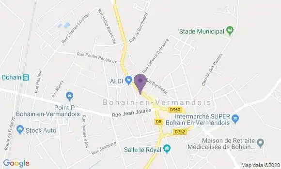 Localisation Bohain En Vermandois - 02110