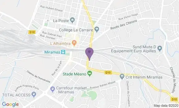 Localisation Miramas la Rousse Ap - 13140