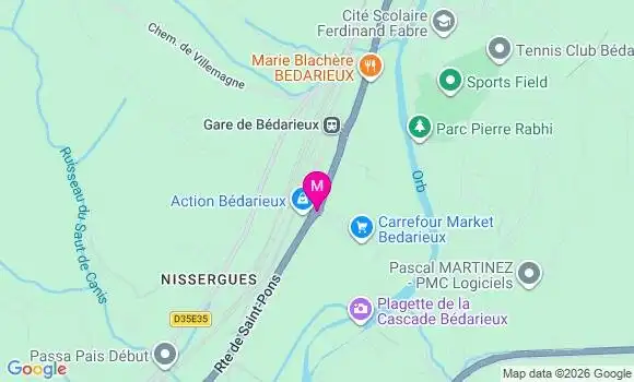 Localisation Carrefour Market - 34600