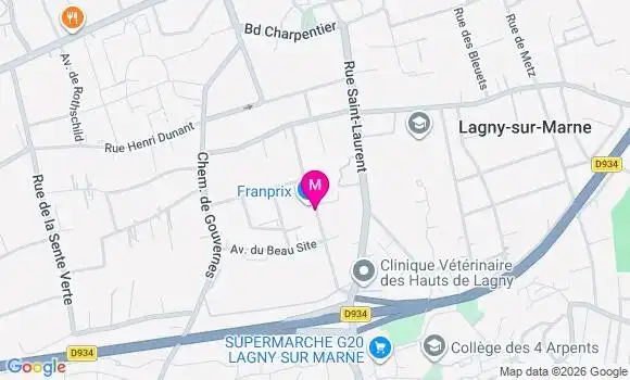 Localisation Franprix - 77400