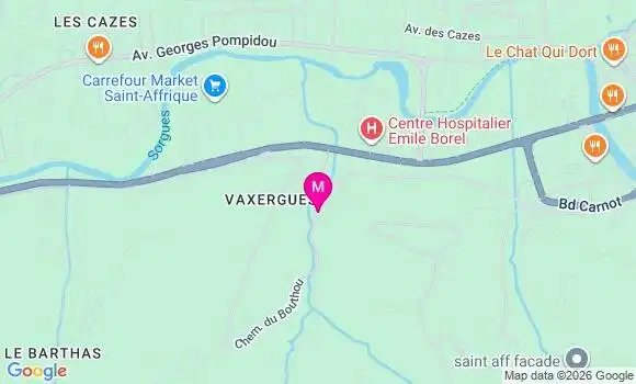 Localisation Carrefour Market - 12400
