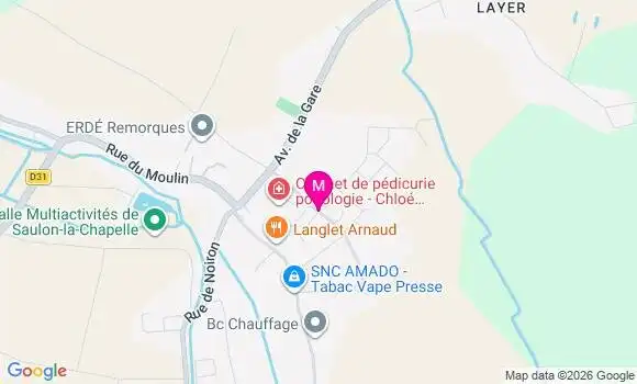 Localisation Saulon la Chapelle Foyer - 21910