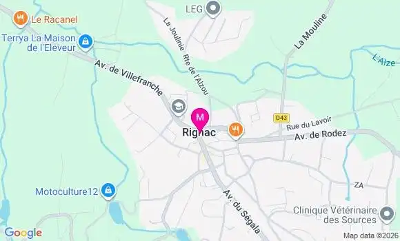 Localisation Rignac Haut - 12390