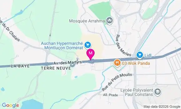Localisation Hyper Auchan - 03410