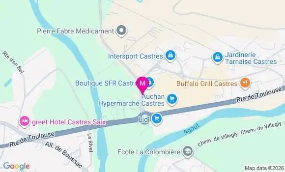 Localisation Auchan Hypermarche - 81100
