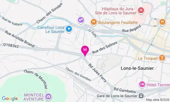 Localisation Carrefour Hyper - 39000
