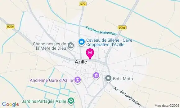 Localisation Azille Lapeyre - 11700