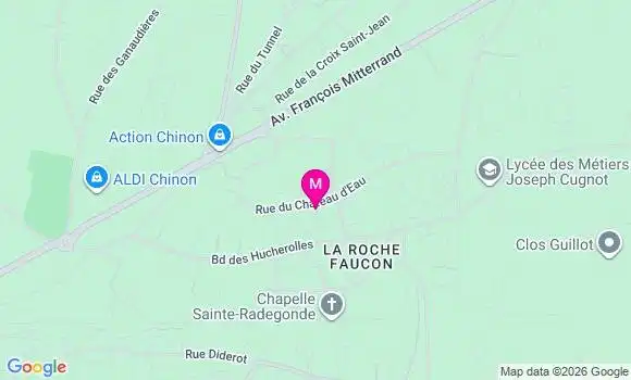 Localisation Chinon Hucherolles France - 37500