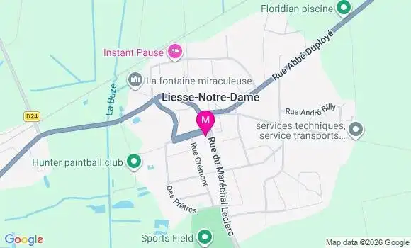 Localisation Liesse Notre Dame Leclerc - 02350