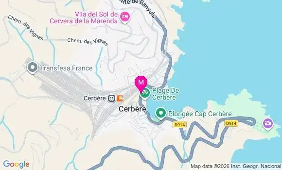 Localisation Cerbere Gaulle - 66290