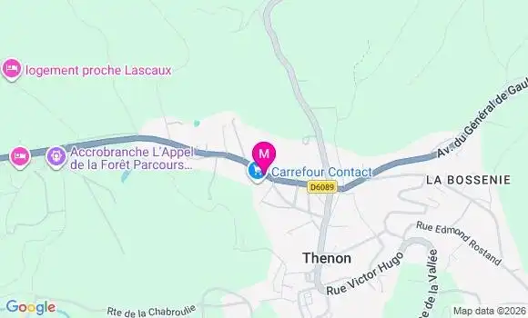 Localisation Carrefour Contacts - 24210