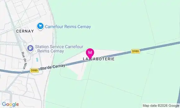 Localisation Carrefour Cernay - 51100