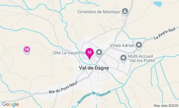 Localisation Val de Dagne Mairie - 11220