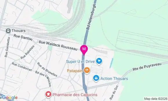 Localisation Super U - 79100