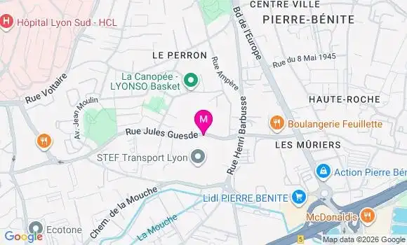 Localisation Saint Genis Laval Temporaire - 69230