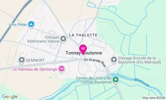 Localisation Tonnay Boutonne Ville - 17380
