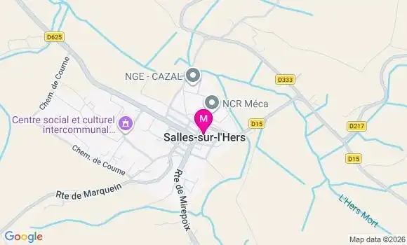 Localisation Salles sur l