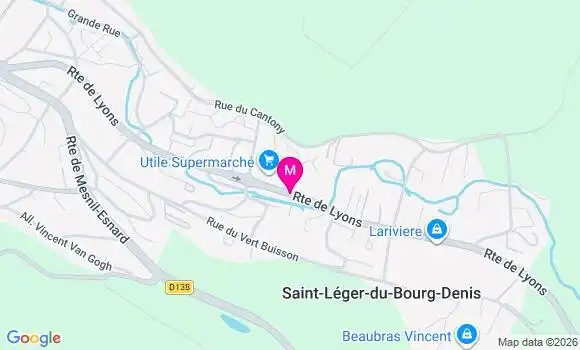 Localisation Saint Leger du Bourg Denis Lyons - 76160